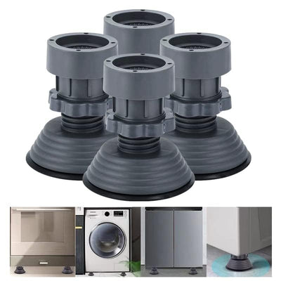 HRK Washing Machine Vibration Pads – 4 Pcs Set | Adjustable Anti-Slip Feet for Washer, Dryer, Refrigerator, Furniture | Shock Absorbing Support Stand