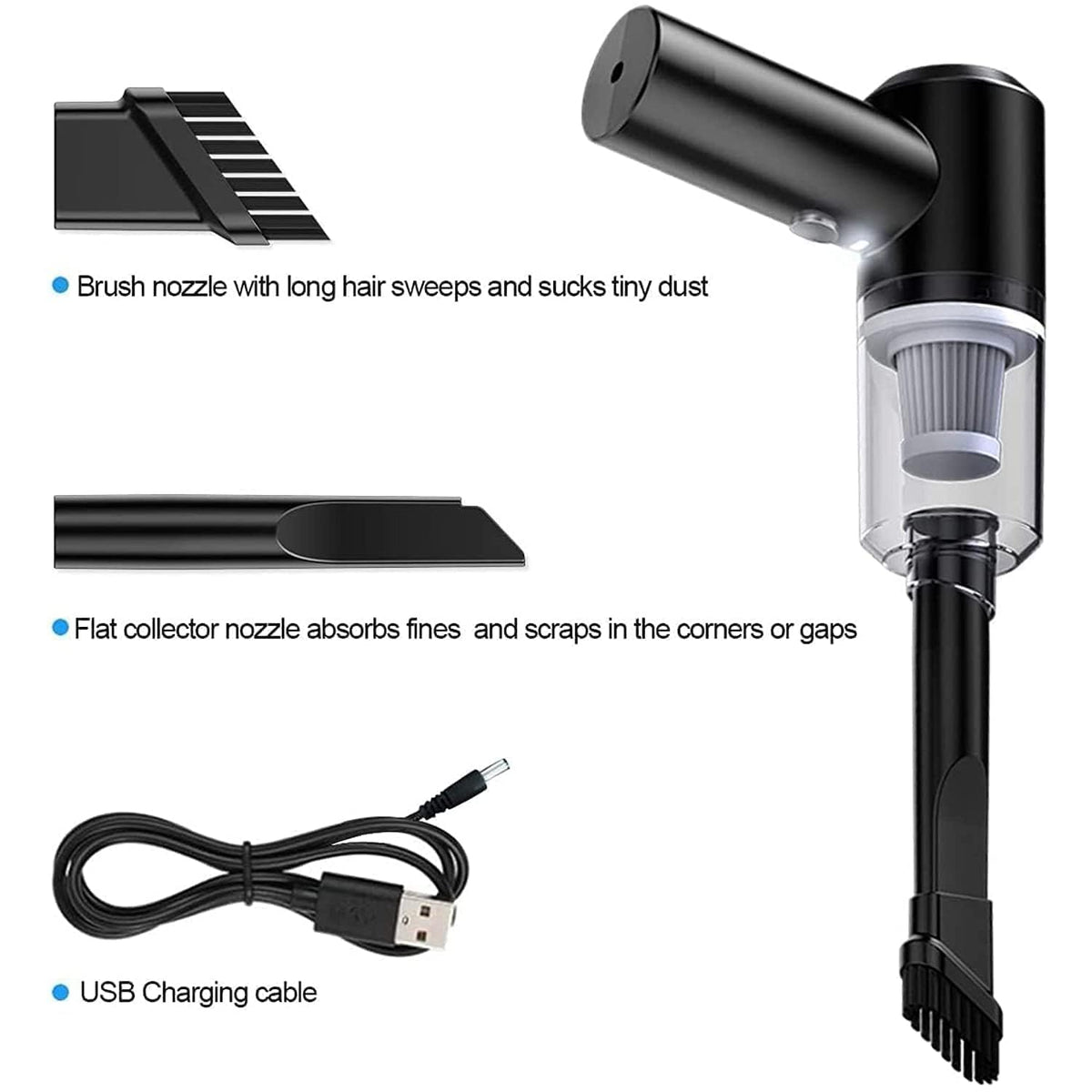 3-in-1 Portable Car Vacuum Cleaner with Blower