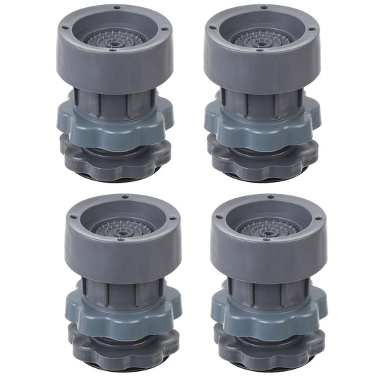 Washing Machine Vibration Pads, Floor Trays, Washing Machine Stand,Height Adjustment Feet for Refrigerators, Fridge Stands with Anti-Slip Rubber (4 Pcs Set)