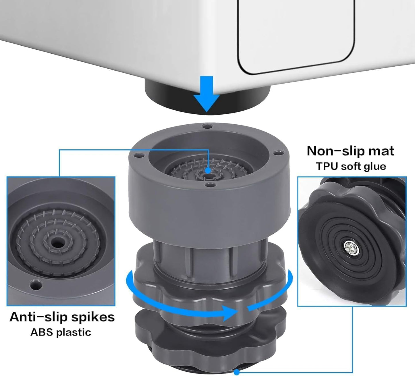 Washing Machine Vibration Feet Pad (4 Pcs Set)