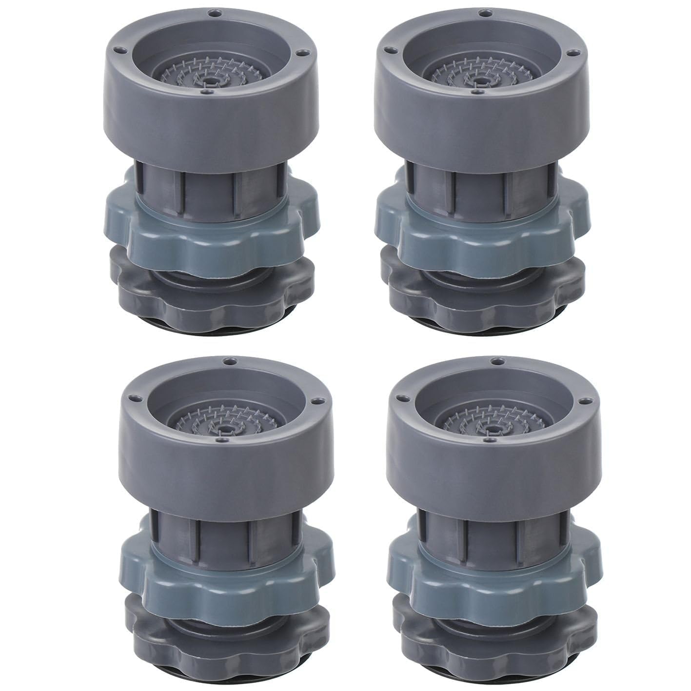 Washing Machine Vibration Pads, Floor Trays, Washing Machine Stand,Height Adjustment Feet for Refrigerators, Fridge Stands with Anti-Slip Rubber (4 Pcs Set) (2025 Design)