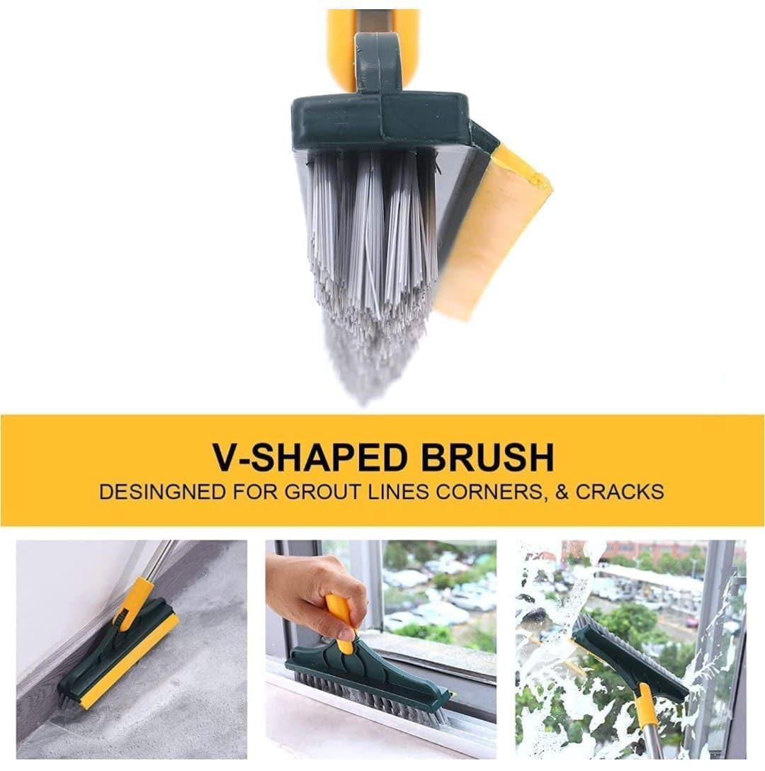2-in-1 Bathroom Cleaning Brush with Wiper