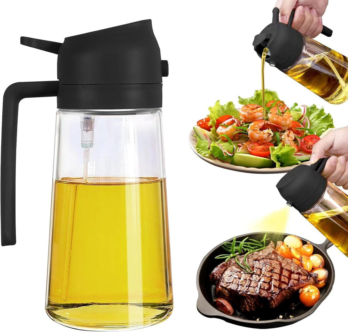 2-in-1 Oil Dispenser & Spray Bottle