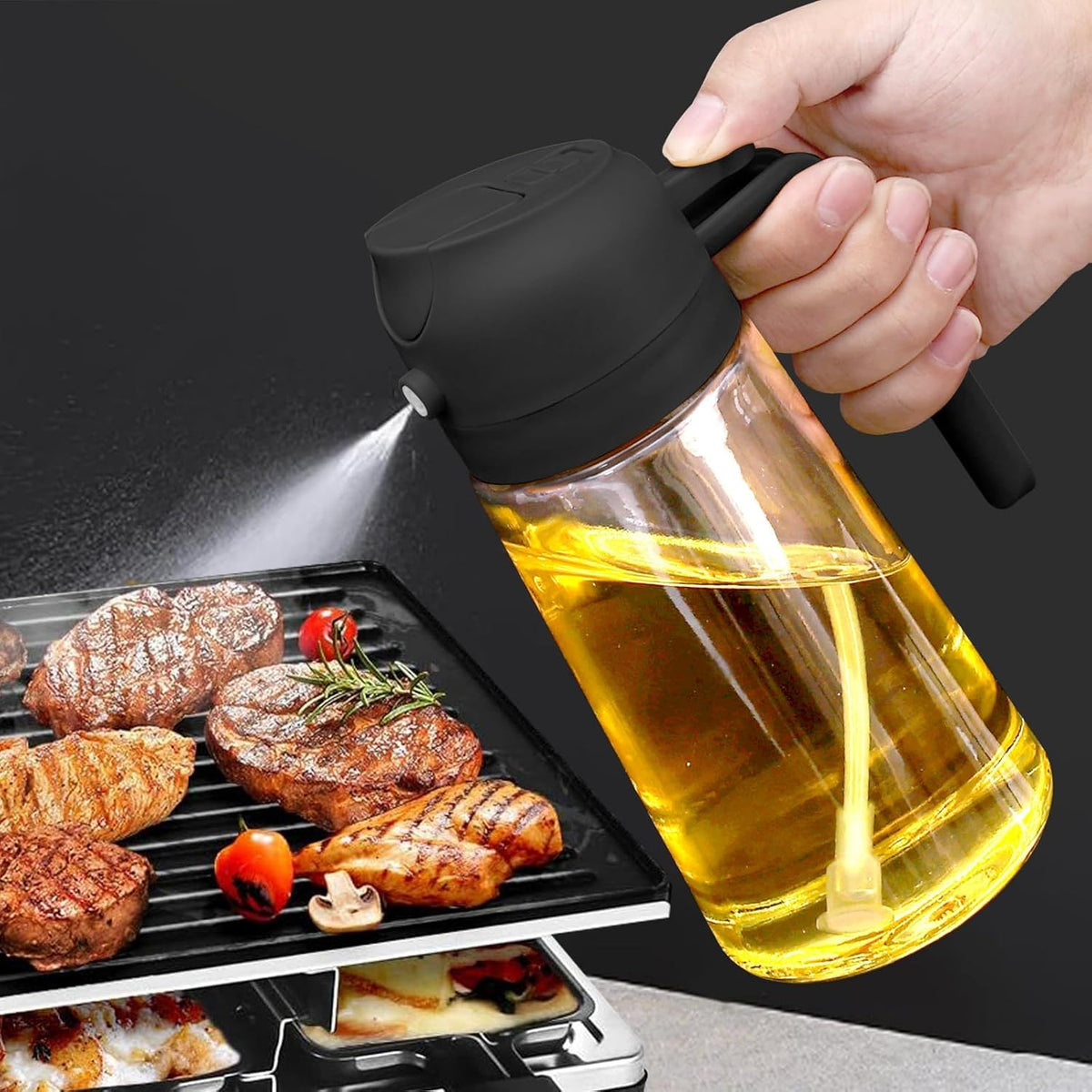 2-in-1 Oil Dispenser & Spray Bottle