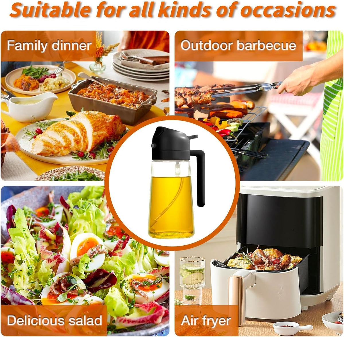 2-in-1 Oil Dispenser & Spray Bottle