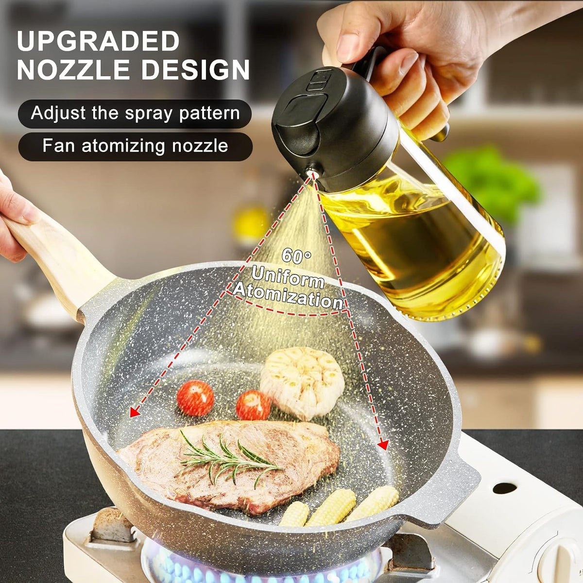 2-in-1 Oil Dispenser & Spray Bottle